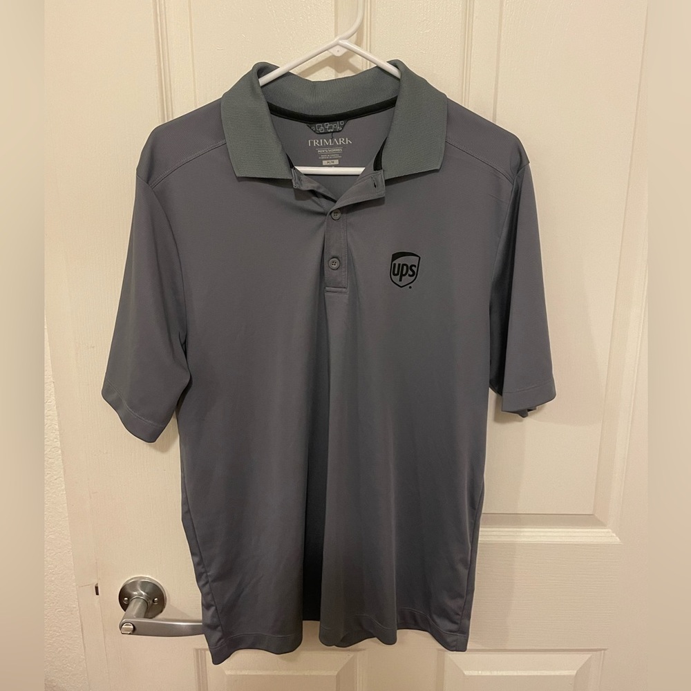 Grey UPS Collard Shirt